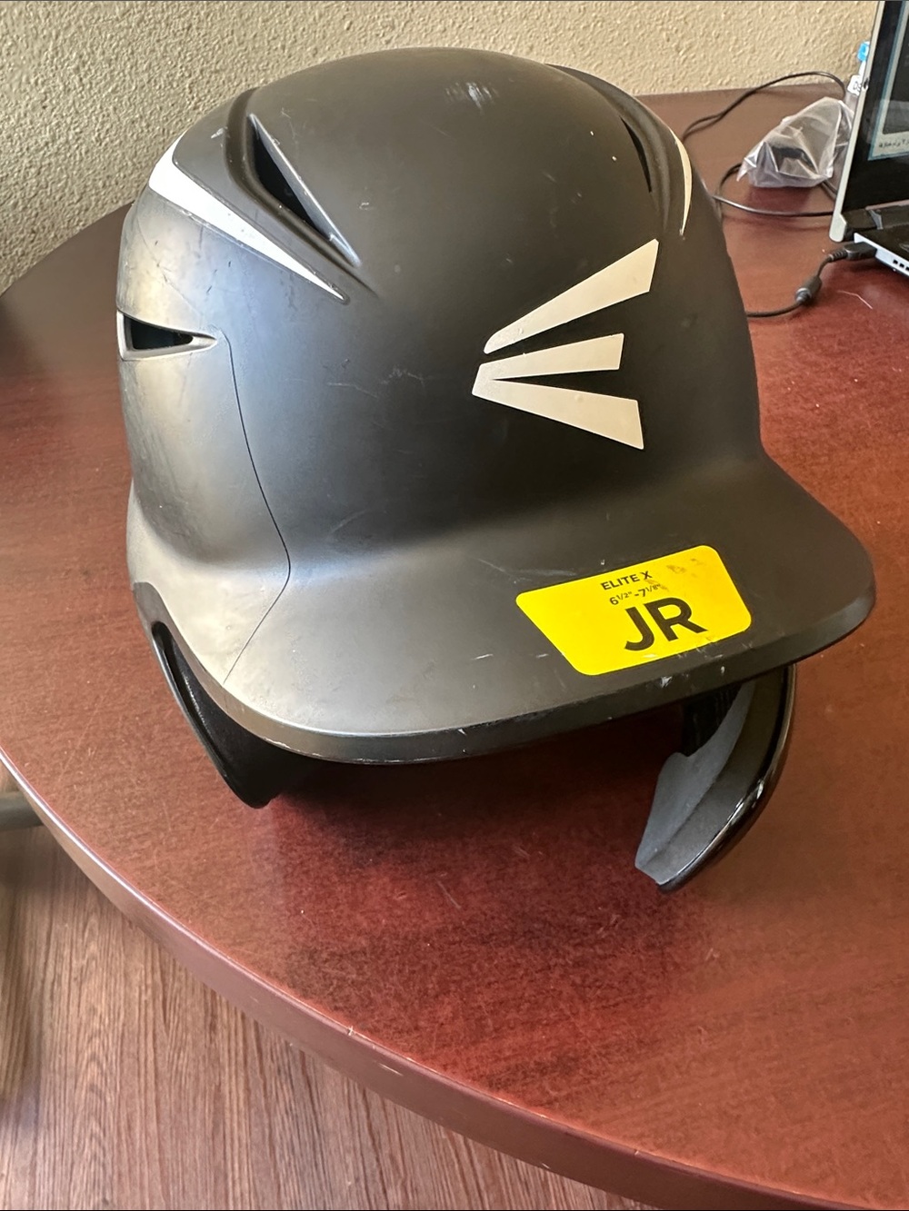 Easton Black Junior VR/AR Style Protective Helmet with White Accents